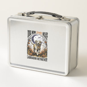 Labrador Halloween Shirt Vintage Dog Mom Graphic_1 Metal Lunch Box