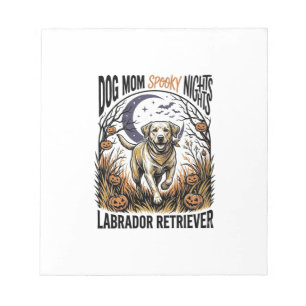 Labrador Halloween Shirt Vintage Dog Mom Graphic_1 Notepad