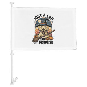 Labrador Halloween Shirt Vintage Witch Dog Costume Car Flag