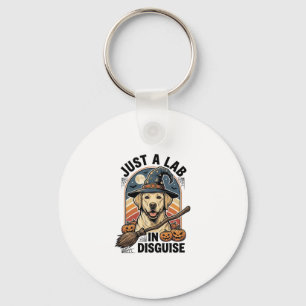 Labrador Halloween Shirt Vintage Witch Dog Costume Keychain