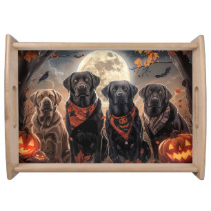 Labrador Halloween Spooky Serving Tray