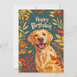 Labrador Happy Birthday Holiday Card