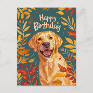 Labrador Happy Birthday Postcard