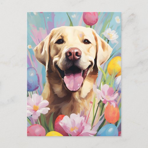 Labrador Happy Easter Postcard