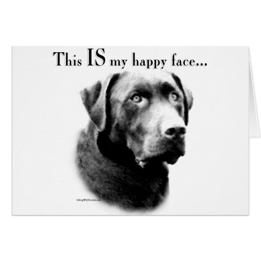 Labrador Happy Face Cards (Front Horizontal)