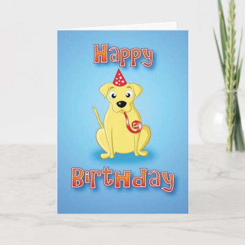 labrador hatwhistle _ happy birthday card