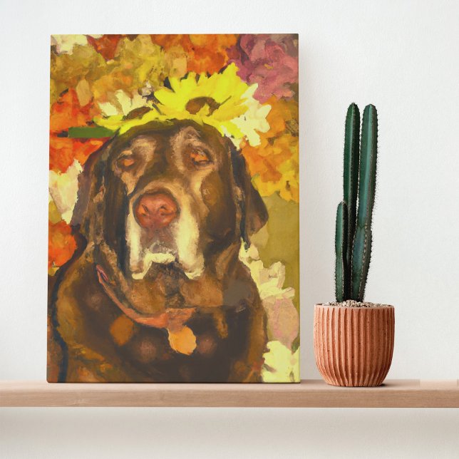Labrador in flowers poster (Creator Uploaded)
