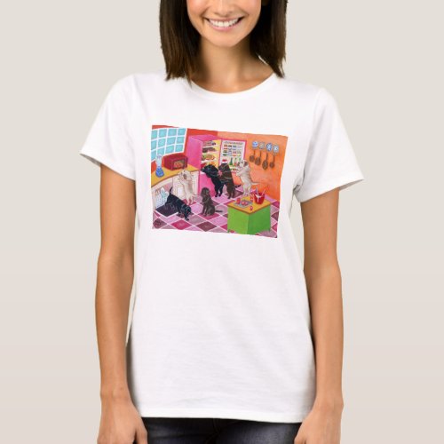 Labrador Kitchen Party Painting T_Shirt