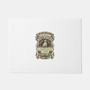 Labrador Lady Dog Crown Shield_1 Doormat