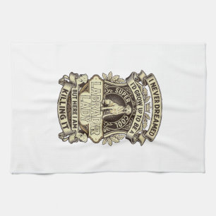 Labrador Lady Dog Crown Shield_1 Kitchen Towel