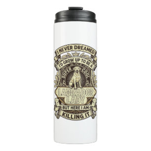 Labrador Lady Dog Crown Shield_1 Thermal Tumbler