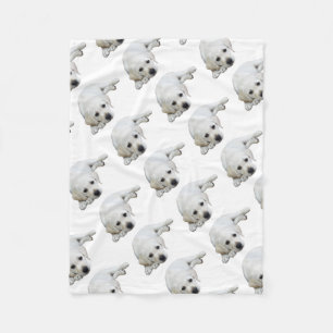 Labrador Looking Upwards Fleece Blanket