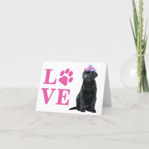 Labrador Love Puppy Dog Valentines Day Holiday Card