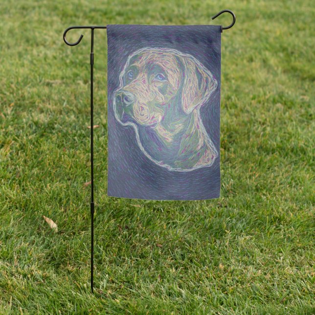 Labrador Love Weatherproof Personalized Flag – Cus (In SItu)