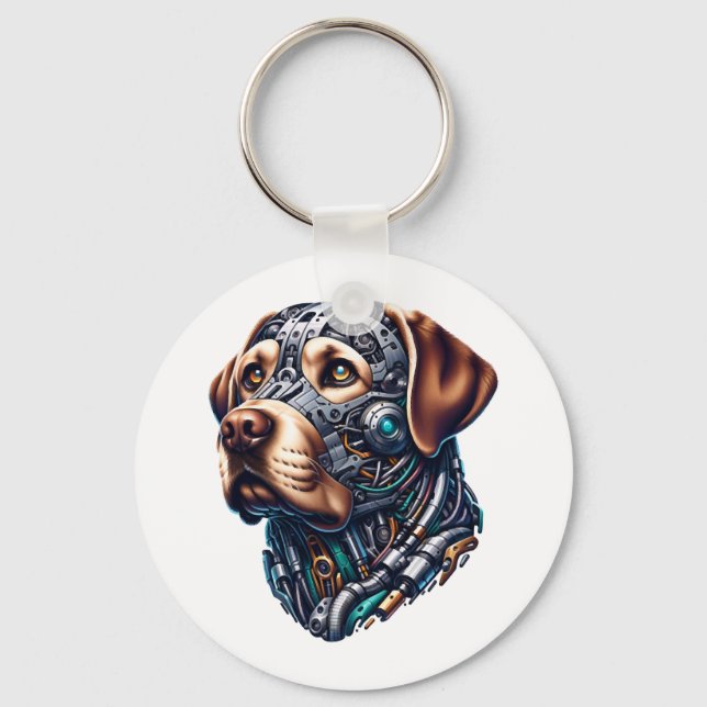 Labrador Lover Android Inspired Art Keychain (Front)
