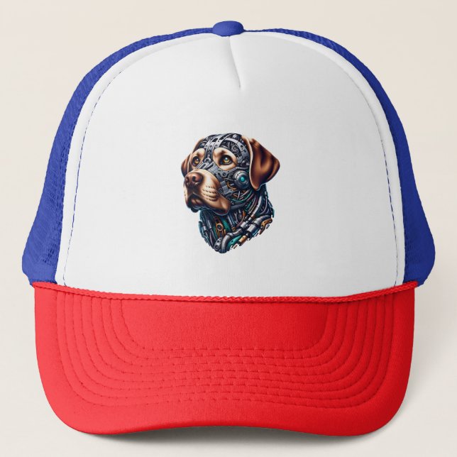 Labrador Lover Android Inspired Art Trucker Hat (Front)