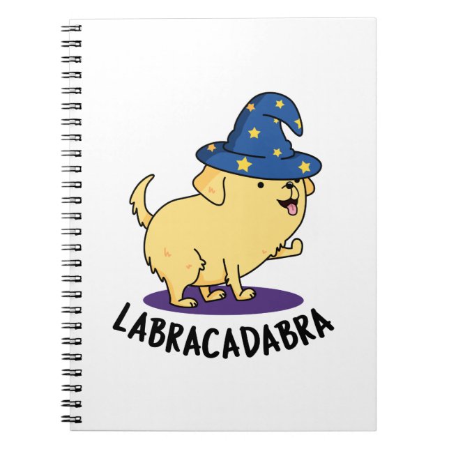 Labrador Magic Dog Pun Notebook (Front)