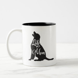 Labrador Mama Funny Dog Mom - Lab dog Two-Tone Coffee Mug