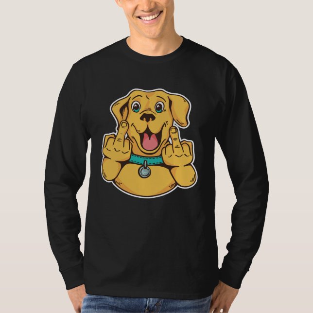 Labrador middle finger retriever T-Shirt (Front)