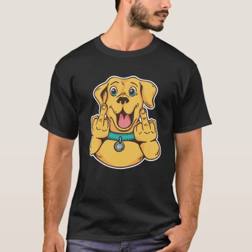 Labrador middle finger retriever T_Shirt