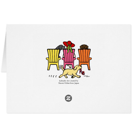 Labrador Mom at Poolside (Back Horizontal)