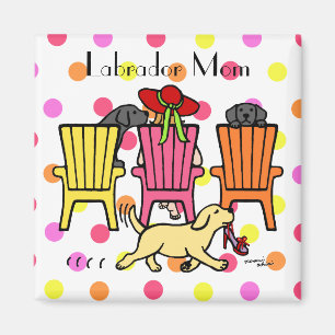 Labrador Mom at Poolside Magnet