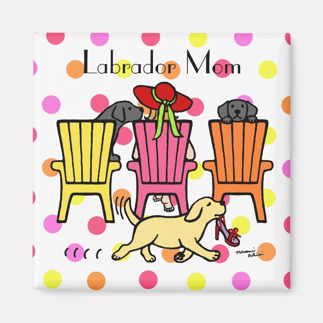Labrador Mom at Poolside Magnet (Front)
