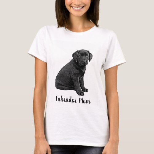 Labrador Mom _ Black Lab Mom T_Shirt