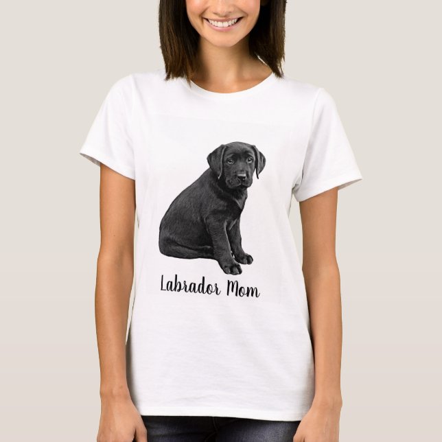 Labrador Mom - Black Lab Mom T-Shirt (Front)