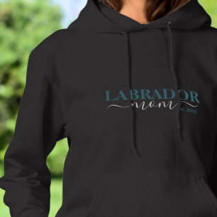 Labrador Mom Blue Text Design Hoodie