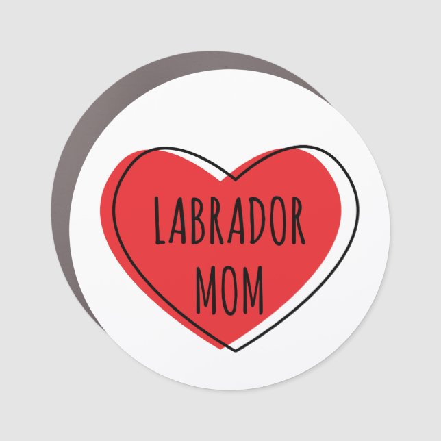 Labrador Mom Car Magnet (Front)