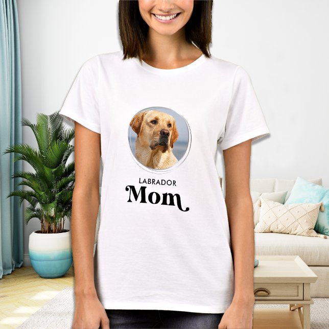 Labrador MOM Personalized Cute Puppy Dog Pet Photo T-Shirt (Creator Uploaded)