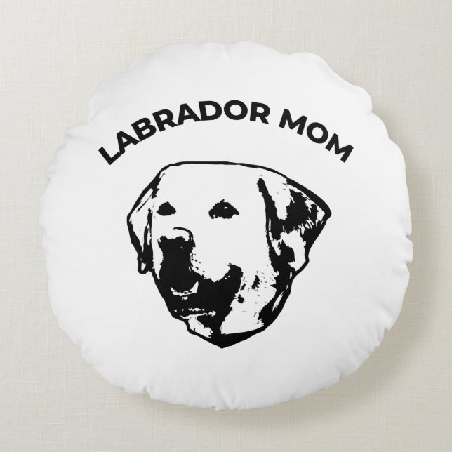 Labrador Mom  Round Pillow (Front)
