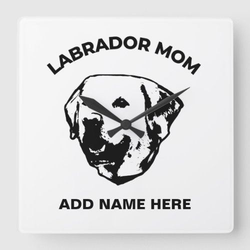 Labrador Mom   Square Wall Clock