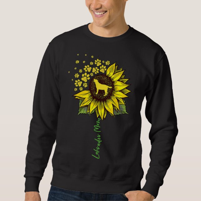 Labrador Mom Sunflower Labrador Sweatshirt (Front)