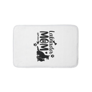 Labrador Mom SVG � Dog Silhouette & Paw Print Desi Bath Mat