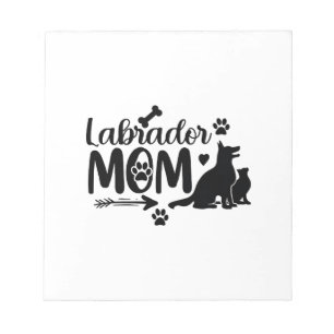 Labrador Mom SVG � Dog Silhouette & Paw Print Desi Notepad