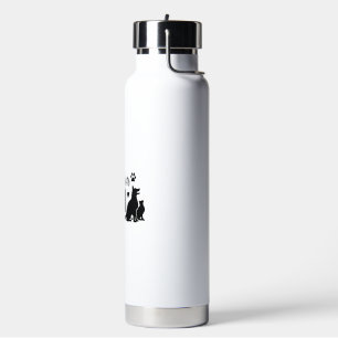 Labrador Mom SVG � Dog Silhouette & Paw Print Desi Water Bottle