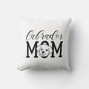 Labrador Mom Throw Pillow