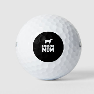 Labrador Mom White Text Golf Balls