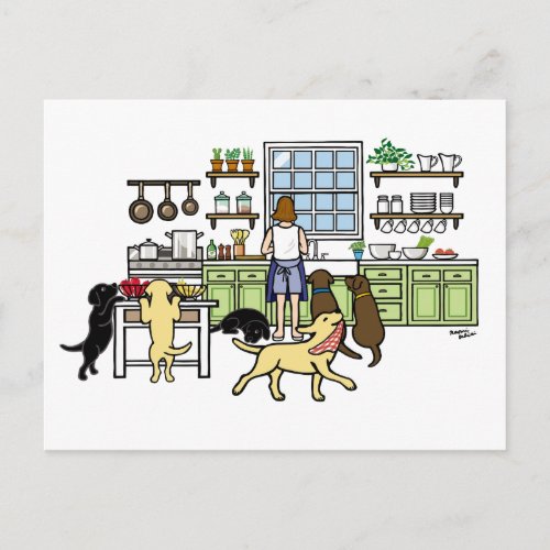 Labrador Moms Kitchen Postcard
