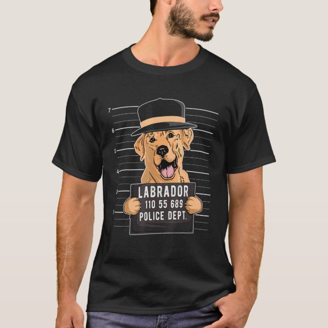 Labrador Mugshot Dog   T-Shirt (Front)