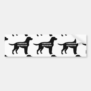 Labrador name silhouette bumper sticker