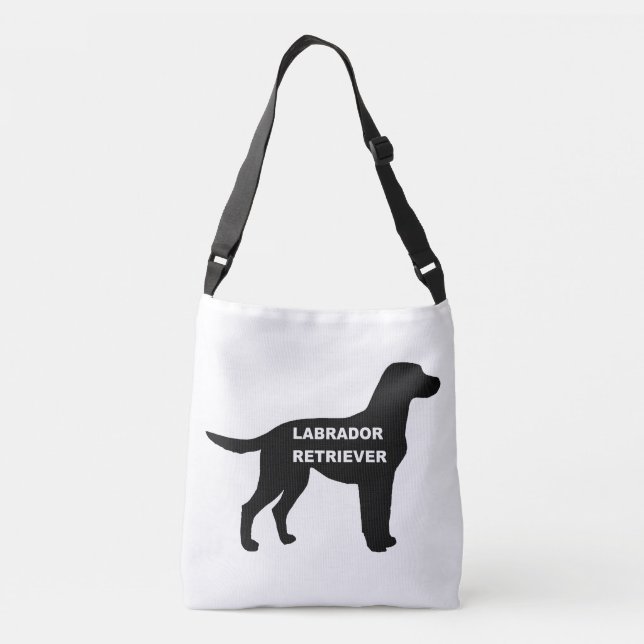 labrador name silhouette crossbody bag (Back)