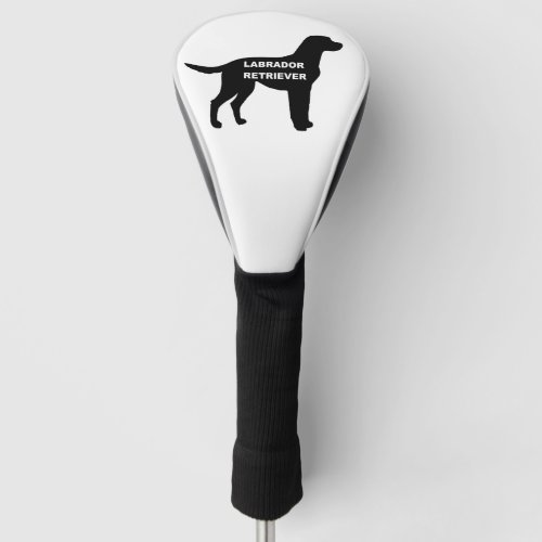 labrador name silhouette golf head cover