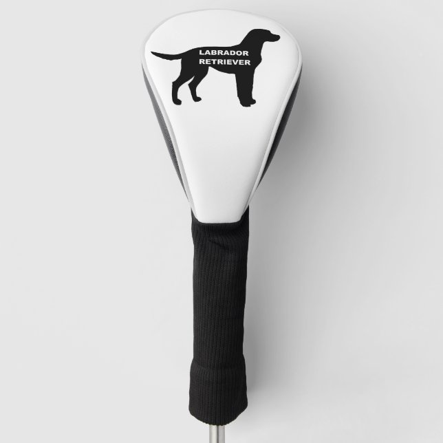 labrador name silhouette golf head cover (Front)