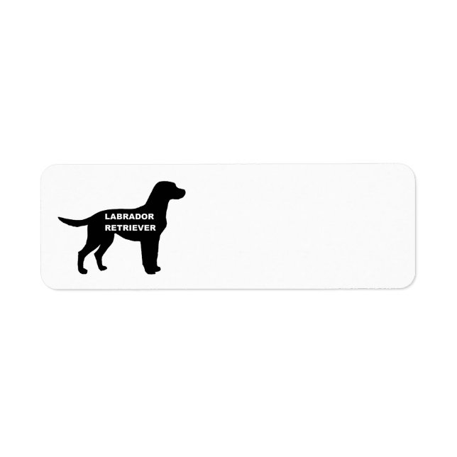 labrador name silhouette label (Front)