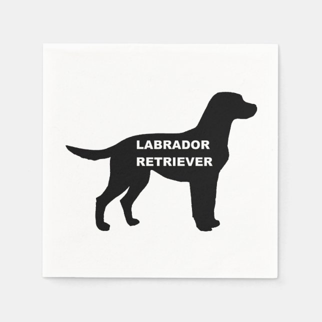 labrador name silhouette napkins (Front)