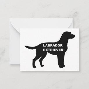 labrador name silhouette note card