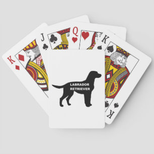 labrador name silhouette poker cards